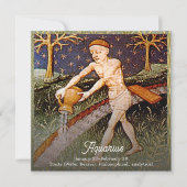 Waterman Waterdrager Zodiac teken Verjaardagsfeest Kaart (Voorkant)