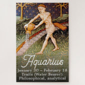 Waterman Waterdrager Zodiac teken Verjaardagsfeest Legpuzzel (Verticaal)