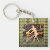 Waterman Waterdrager Zodiac teken Verjaardagsfeest Sleutelhanger (voorkant)