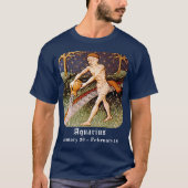 Waterman Waterdrager Zodiac teken Verjaardagsfeest T-shirt (Voorkant)