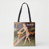 Waterman Waterdrager Zodiac teken Verjaardagsfeest Tote Bag (Voorkant)