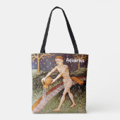 Waterman Waterdrager Zodiac teken Verjaardagsfeest Tote Bag (Achterkant)