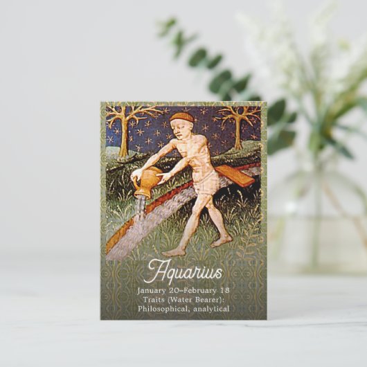 Waterman Waterman Sterrenbeeld Verjaardagsfeestje Briefkaart (Staand voorkant)