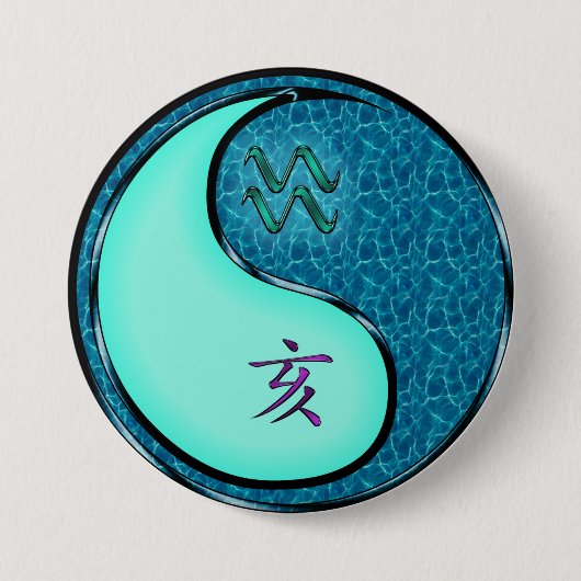 Waterman & Waterzwijn Ronde Button 7,6 Cm (Voorkant)