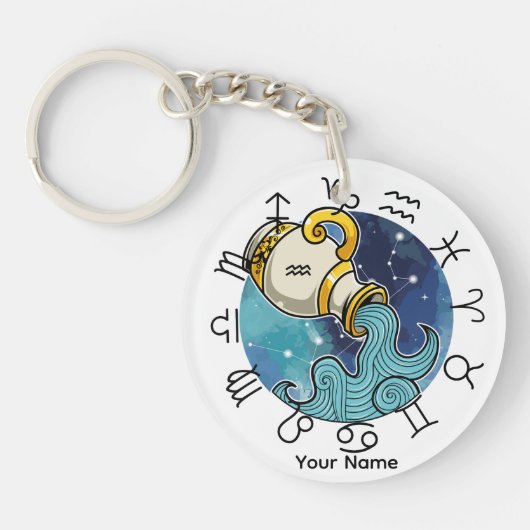 Waterman & Weegschaal Acryl Sleutelhanger (Voorkant)