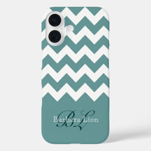waterman witte chevron op blauw Case-Mate iPhone case (Achterkant)