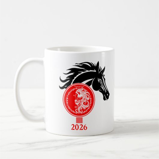 Waterman x Aangepast Jaar van het Paard 2026 Koffiemok (Links)