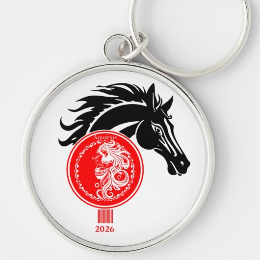 Waterman x Aangepast Jaar van het Paard 2026 Sleutelhanger (Voorkant)