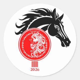 Waterman x Jaar van het Paard 2026 Ronde Sticker