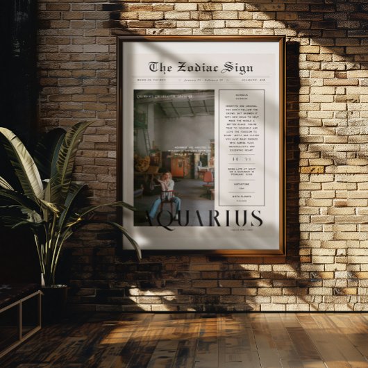 Waterman | Zodiac Astrology Fotokrant Poster