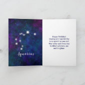 Waterman Zodiac Constellation Gelukkige Verjaardag Kaart (Binnen)