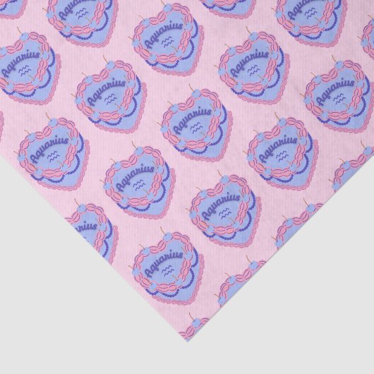 Waterman Zodiac Coquette Hart Verjaardagstaart Tissuepapier (Detail)