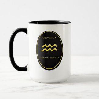 Waterman Zodiac Gouden Ovaal Embleem Mok | Luxe As
