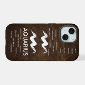 Waterman Zodiac Horoscoop Traits Guys iPhone 15 Case (Achterkant horizontaal)