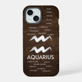 Waterman Zodiac Horoscoop Traits Guys iPhone 15 Case