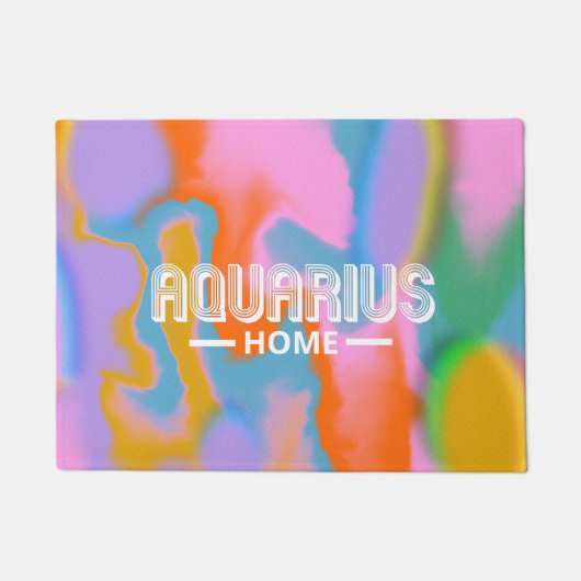 Waterman zodiac kleurrijke abstracte modern deurmat (Voorkant)