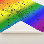 Waterman Zodiac LGBTQ Pride Rainbow Design Sherpa Deken (3/4)