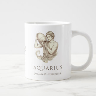 Waterman Zodiac Persoonlijke Naam & Geboortedatum Grote Koffiekop
