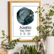 Waterman Zodiac Sign: Aangepaste naam & Verjaardag