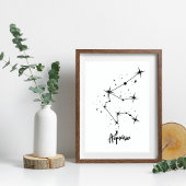 Waterman Zodiac Sign Gift Aquarius Verjaardagscade Foto Afdruk