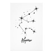 Waterman Zodiac Sign Gift Aquarius Verjaardagscade Foto Afdruk (Voorkant)