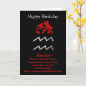 Waterman Zodiac Sign Verjaardag Wenskaarten Kaart (Gele Bloem)