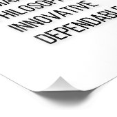 Waterman Zodiac Sign, Zwart & Wit Poster (Hoek)