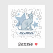 Waterman Zodiac Sphynx Kat Anders Van Opzet Kunst Sticker (Vel)