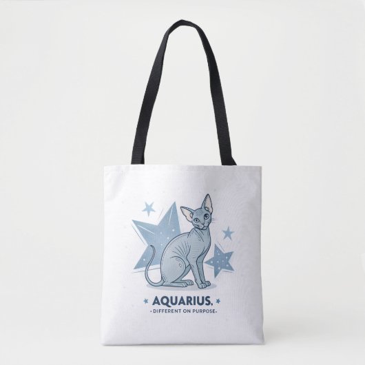 Waterman Zodiac Sphynx Kat Anders Van Opzet Kunst Tote Bag (Voorkant)