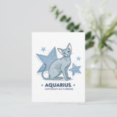 Waterman Zodiac Sphynx Kat Doelbewust Anders Kunst Briefkaart (Staand voorkant)