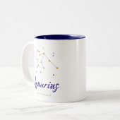 Waterman Zodiac Star Constellation Horoscoop Sign Tweekleurige Koffiemok (Voorkant links)
