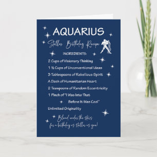 Waterman Zodiac Stellar Verjaardagsrecept Kaart
