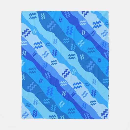Waterman Zodiac Stripes Fleece Deken (Voorkant)