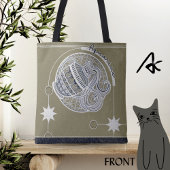 Waterman Zodiac teken Blauw Wit Beige Mandala Tote Bag