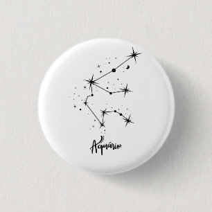 Waterman Zodiac teken Gift Aquarius astrologie Ronde Button 3,2 Cm