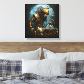 Waterman Zodiakale Kunst Canvas Afdruk (Insitu (Slaapkamer))