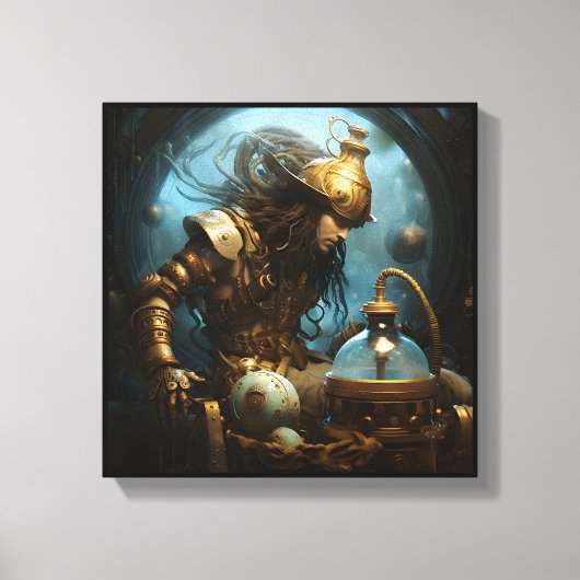 Waterman Zodiakale Kunst Canvas Afdruk (Voorkant)
