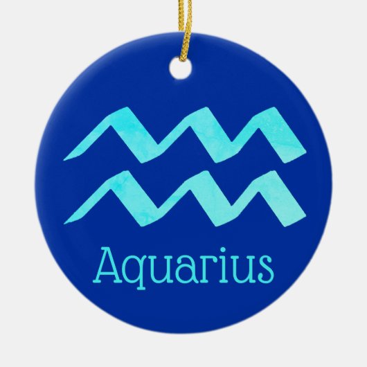 Waterman Zonneteken Sterrenbeeld Symbool Keramisch Ornament (Voorkant)
