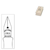 Waterman's ideale fontein Pen Wooden Art Stamp Rubberstempel (Gestempeld)