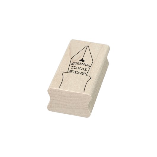 Waterman's ideale fontein Pen Wooden Art Stamp Rubberstempel (Stempel)