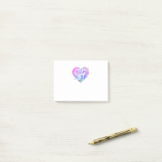 Watermark SLP Heart Post-it® Notes (Op bureau)