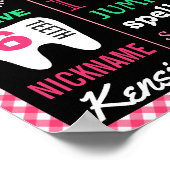 Watermeloen 1-jarig bord poster (Hoek)