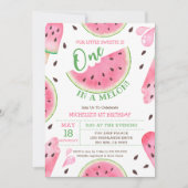 Watermeloen 1 op de Melon 1e verjaardag Feestdagenkaart (Voorkant)