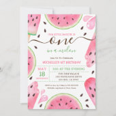 Watermeloen 1 op de Melon 1e verjaardag Feestdagenkaart (Voorkant)