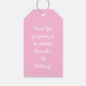 Watermeloen 1e verjaardag Dank je wel Cadeaulabel (Achterkant)