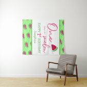 Watermeloen 1e verjaardag Eén in een meloenachterg Wandkleed (In Situ (horizontaal))