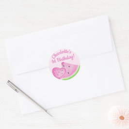 Watermeloen 1e Verjaardag Party Envelope Sticker
