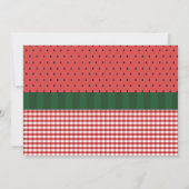 Watermeloen 1e Verjaardag uitnodiging (Achterkant)