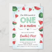 Watermeloen 1e verjaardag van de Eerste Meisje van Magnetische Uitnodiging (Voorkant)