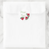 Watermeloen 3 plakjes ronde sticker (Tas)